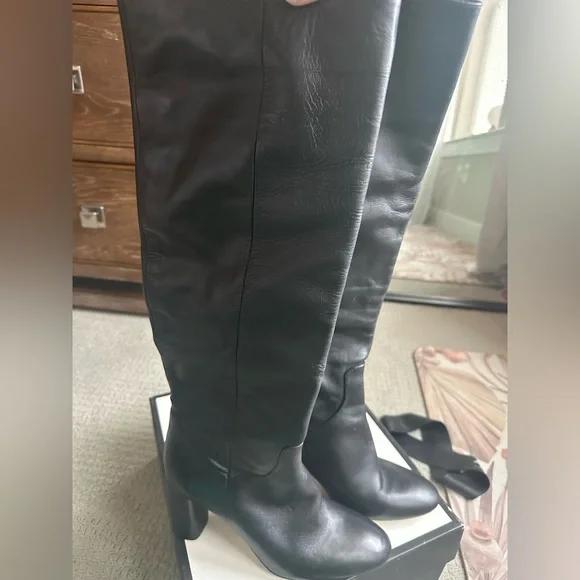 Zara Faux Leather Boots Size 41 - Picture 7 of 7